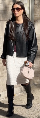 black leather coat