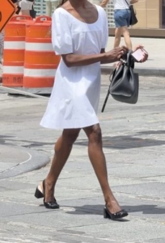white linen mini dress
