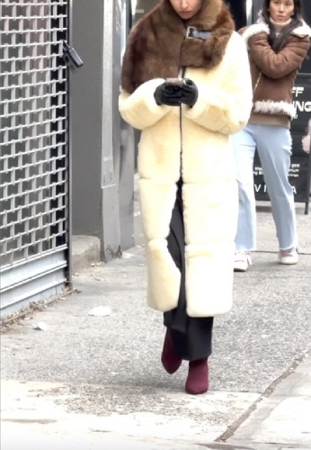 wide white trench coat