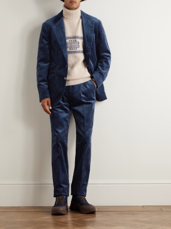 MR PORTER Intarsia-Knit Cashmere Rollneck Sweater