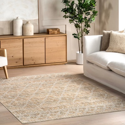 RugsUSA Nuloom Una Lattice Spill Proof Machine Washable Area Rug