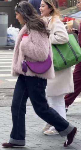 baby-pink fur coat