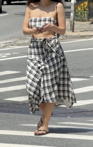 bandeau + maxi skirt matching set