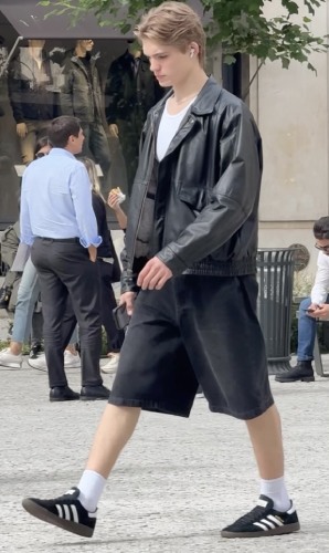 leather bomber jacket